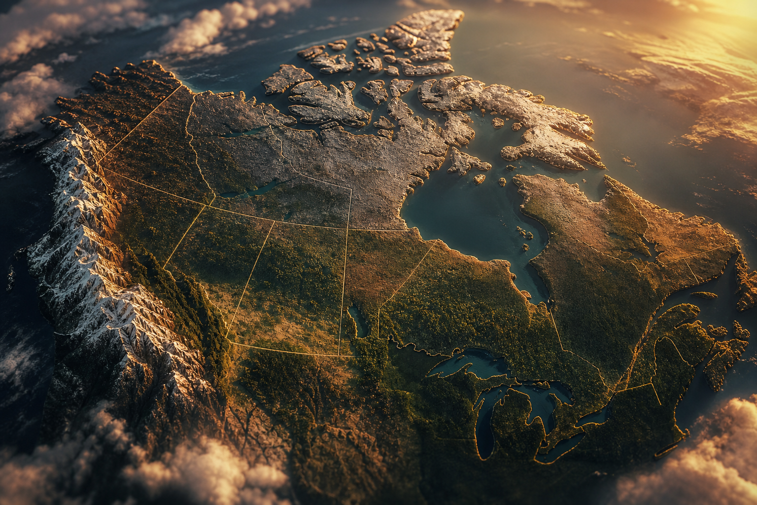 Map of Canada showing nationwide powersport financing coverage